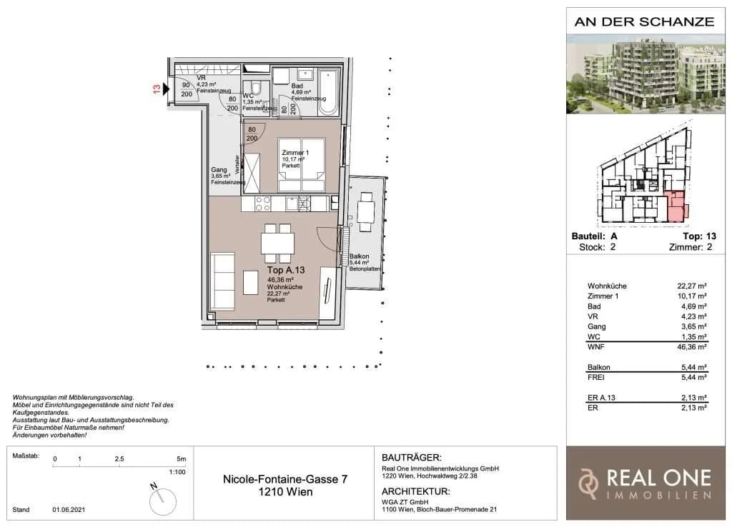 2-Zimmer-Wohnung kaufen in Wien – 46,36 m², € 321.000 – Bild 21 von 21