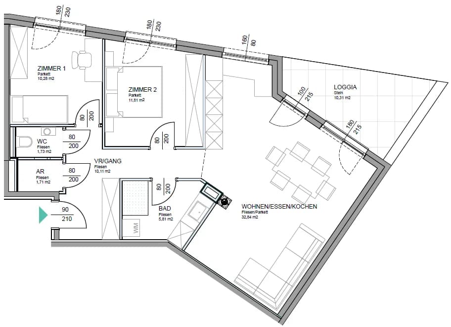 3-Zimmer-Wohnung kaufen in Mödling – 74 m², € 565.000 – Bild 9 von 9