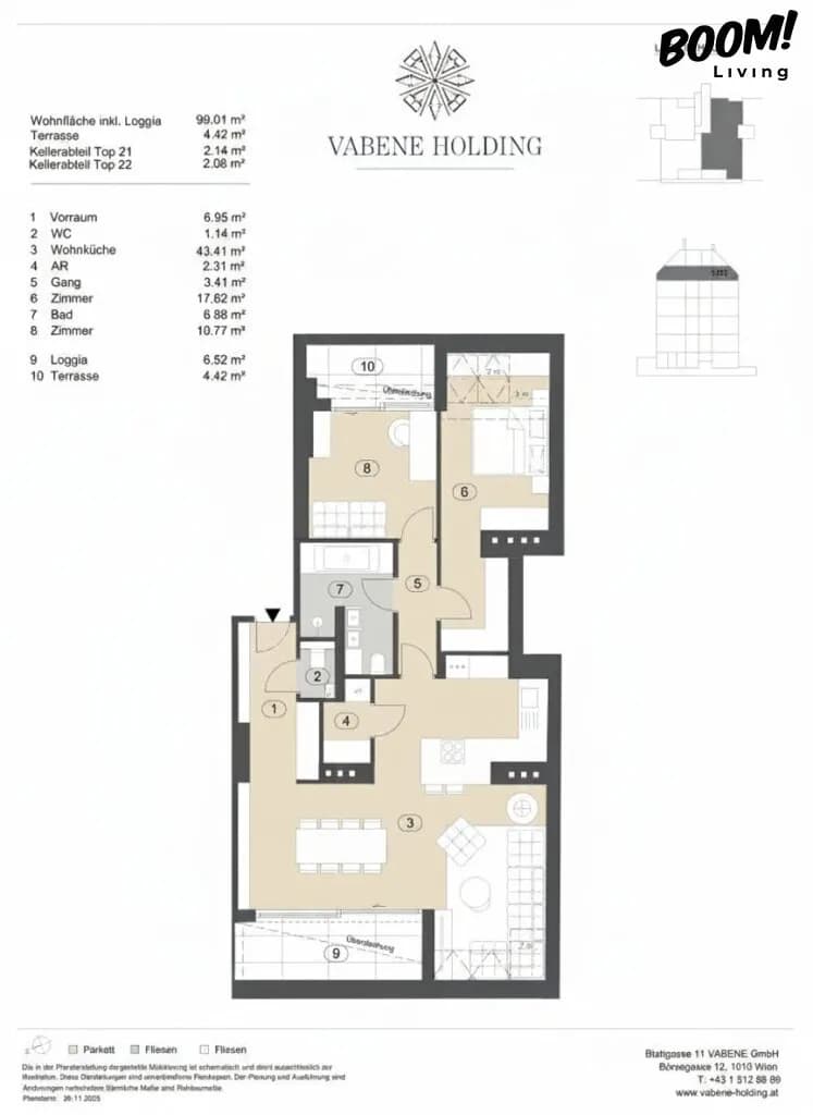 3-Zimmer-Wohnung kaufen in Wien – 98,85 m², € 1.148.000 – Bild 11 von 11