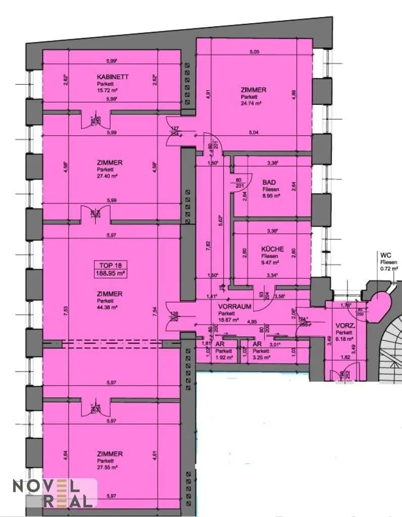 5-Zimmer-Wohnung mieten in Wien – 188,95 m², € 3.566 – Bild 18 von 18