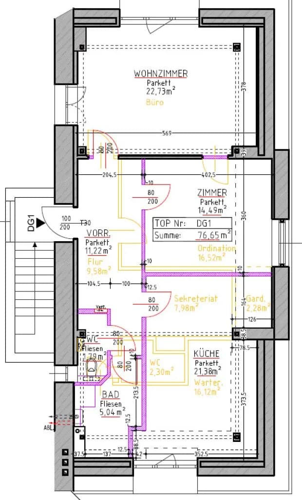 3-Zimmer-Gewerbeimmobilie mieten in Wien – 77,7 m², € 1.989 – Bild 11 von 14