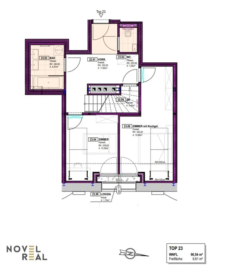 3-Zimmer-Wohnung mieten in Wien – 91 m², € 2.299 – Bild 27 von 28