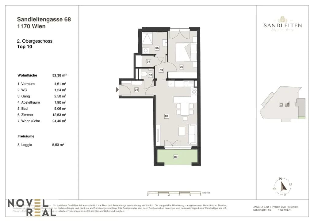 2-Zimmer-Wohnung kaufen in Wien – 57,91 m², € 449.000 – Bild 15 von 15