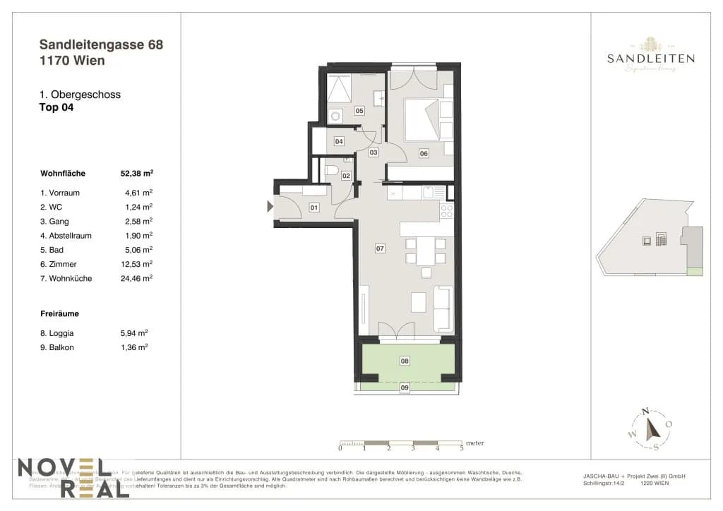 2-Zimmer-Wohnung kaufen in Wien – 58,32 m², € 439.000 – Bild 15 von 15