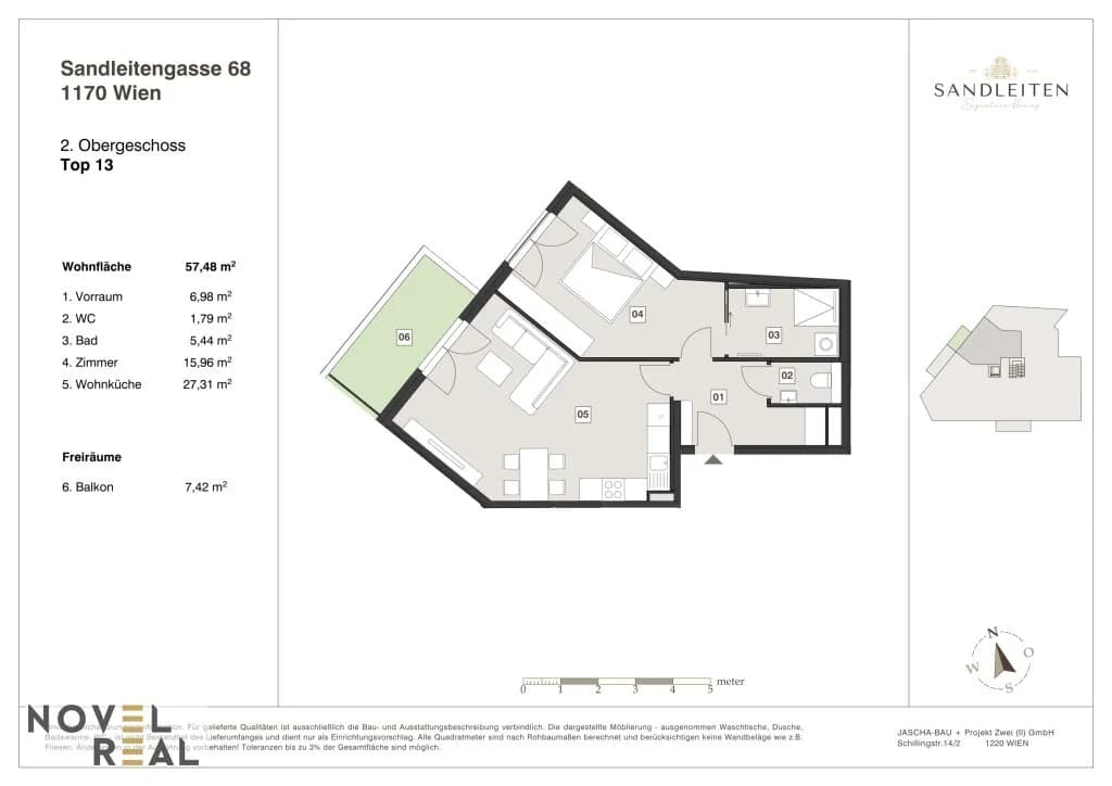 2-Zimmer-Wohnung kaufen in Wien – 57,48 m², € 479.000 – Bild 17 von 17