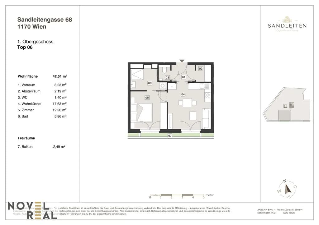 2-Zimmer-Wohnung kaufen in Wien – 42,51 m², € 359.000 – Bild 17 von 17