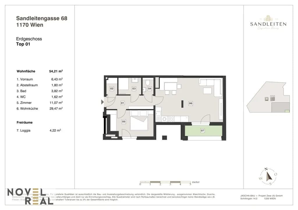 2-Zimmer-Wohnung kaufen in Wien – 58,43 m², € 439.000 – Bild 17 von 17