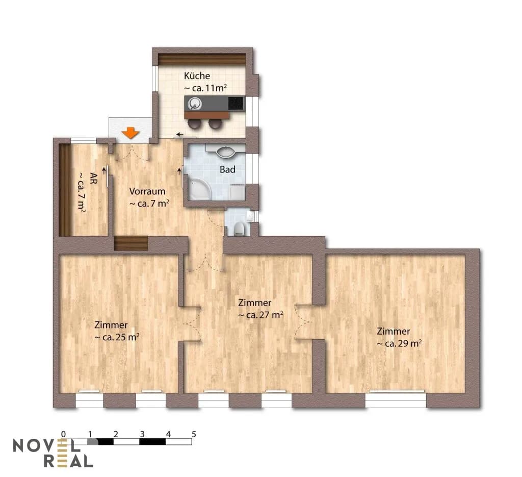 3-Zimmer-Wohnung mieten in Wien – 116 m², € 2.160 – Bild 22 von 22