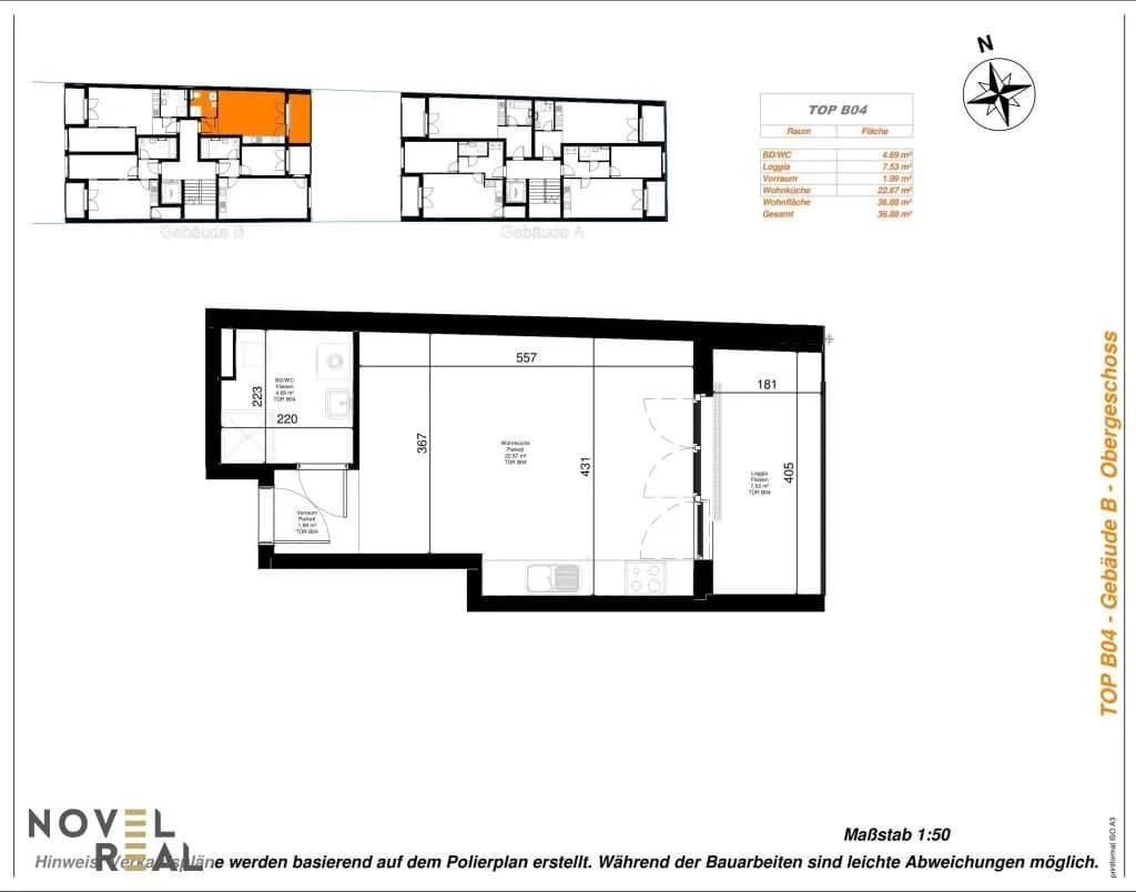 1-Zimmer-Wohnung kaufen in Wien – 38,88 m², € 202.000 – Bild 6 von 6