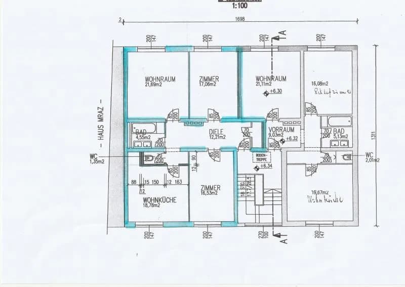 4-Zimmer-Wohnung mieten in Linz – 92,17 m², € 1.175 – Bild 11 von 11