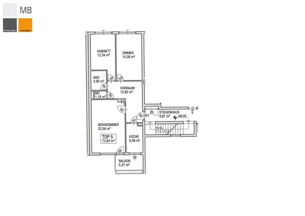 3-Zimmer-Wohnung kaufen in Wien – 74 m², € 350.000 – Bild 22 von 22