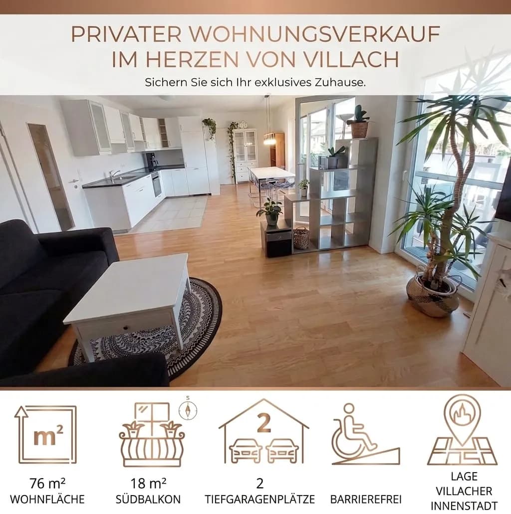 2-Zimmer-Wohnung kaufen in Villach – 76 m², € 389.000