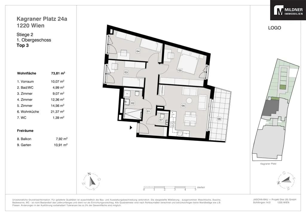 4-Zimmer-Wohnung kaufen in Wien – 73,81 m², € 523.637 – Bild 12 von 12