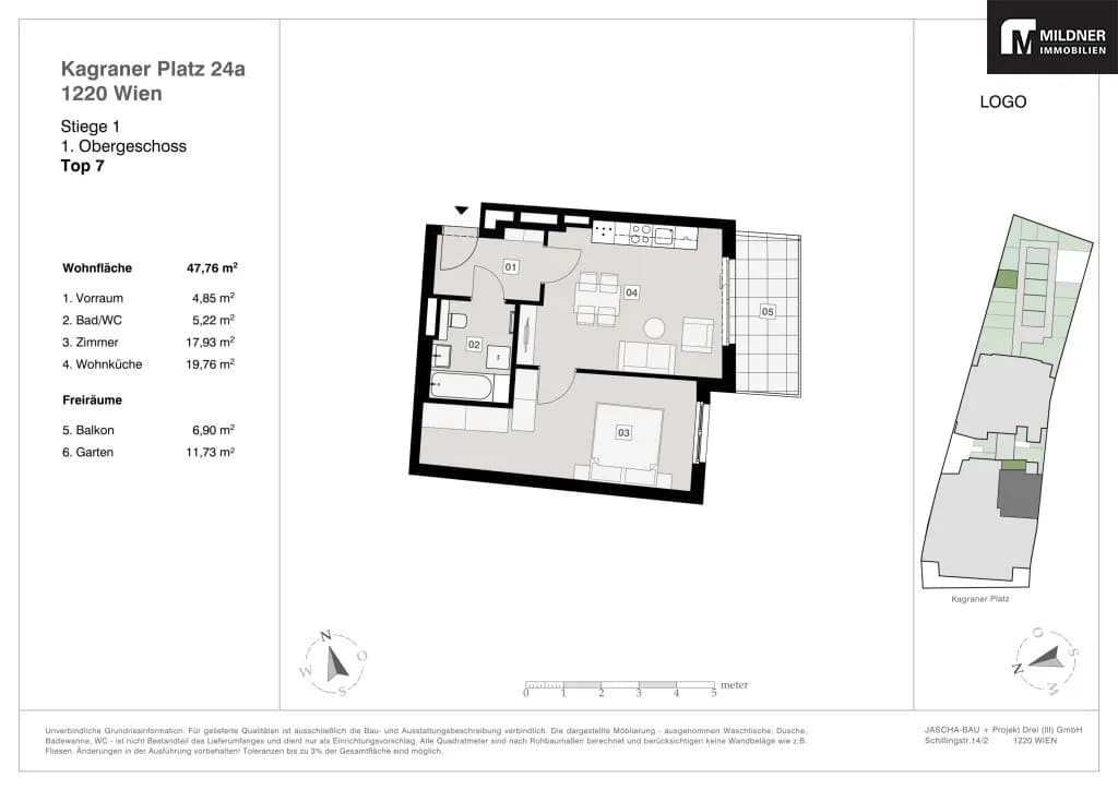 2-Zimmer-Wohnung kaufen in Wien – 47,76 m², € 366.628 – Bild 12 von 12