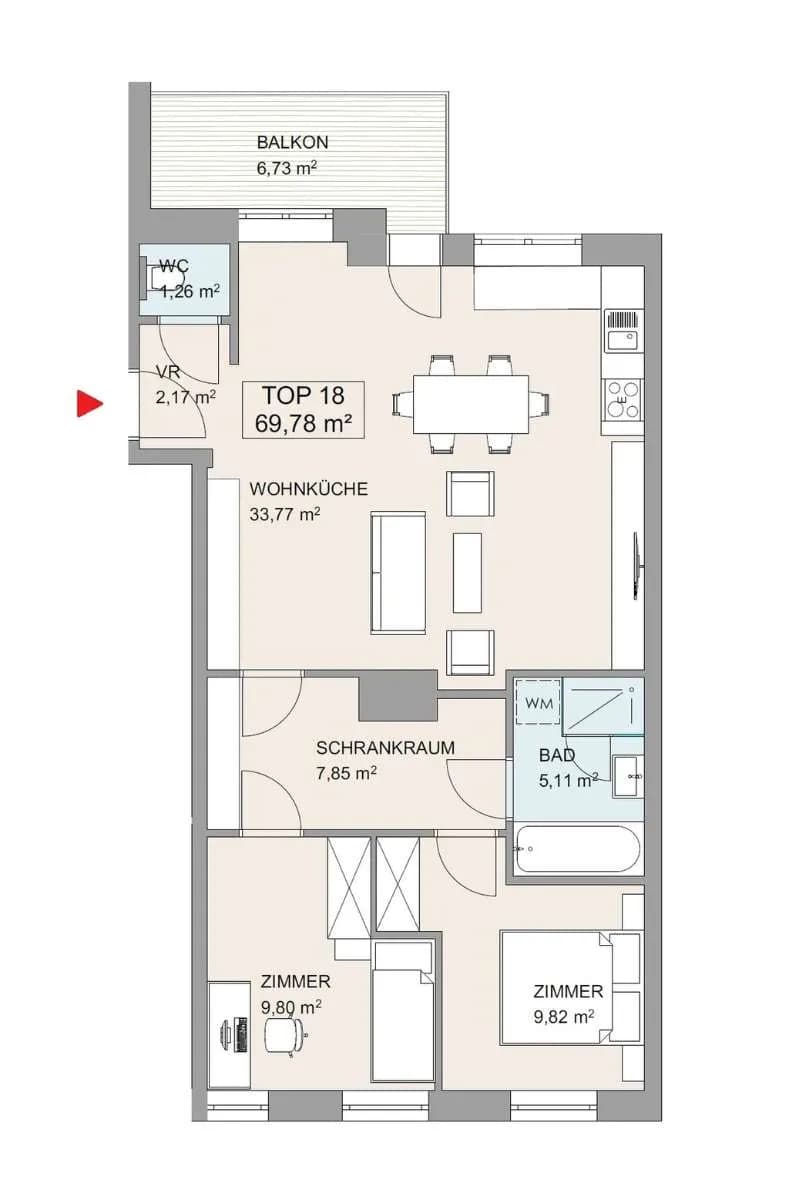 3-Zimmer-Wohnung kaufen in Wien – 68 m², € 718.800 – Bild 11 von 11