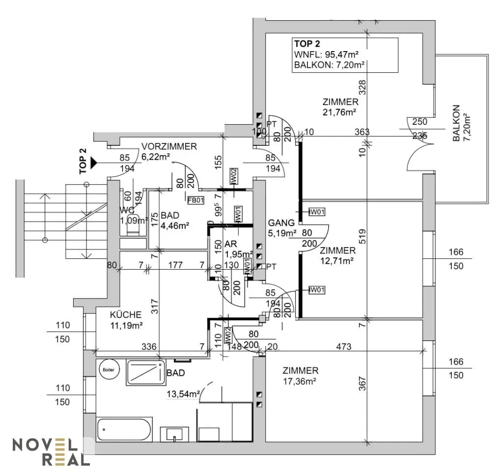 3-Zimmer-Wohnung kaufen in Wien – 95,7 m², € 499.000 – Bild 15 von 15