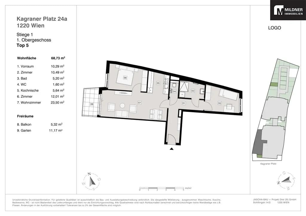 3-Zimmer-Wohnung kaufen in Wien – 68,73 m², € 499.573 – Bild 12 von 12
