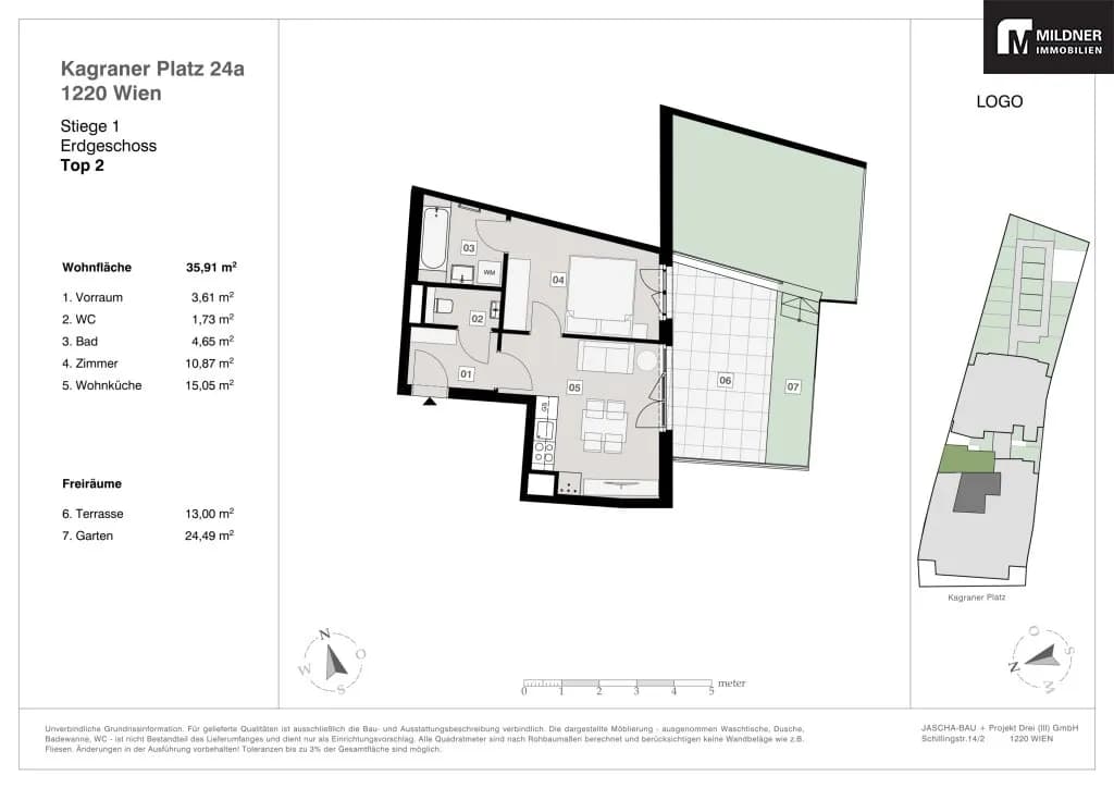 2-Zimmer-Wohnung kaufen in Wien – 36,69 m², € 287.097 – Bild 12 von 12