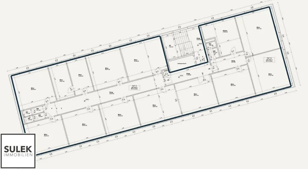 13-Zimmer-Gewerbeimmobilie mieten in Wien – 424 m², € 3.812 – Bild 23 von 24