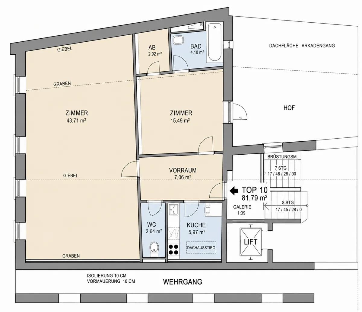 Wohnung mieten in Salzburg Stadt – 81,89 m², € 1.882 – Bild 9 von 9