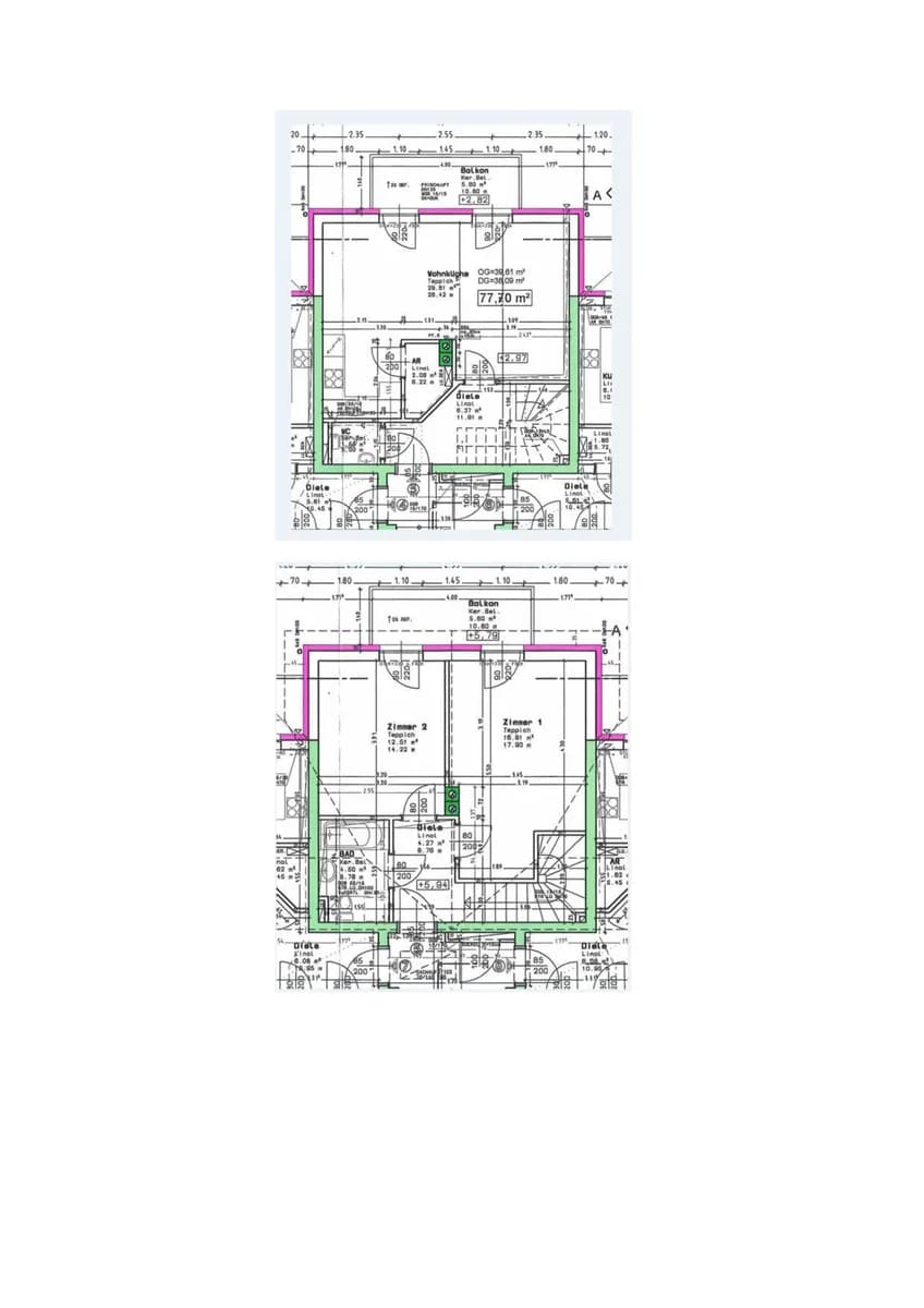 3-Zimmer-Wohnung mieten in Amstetten – 77,7 m², € 651 – Bild 2 von 2
