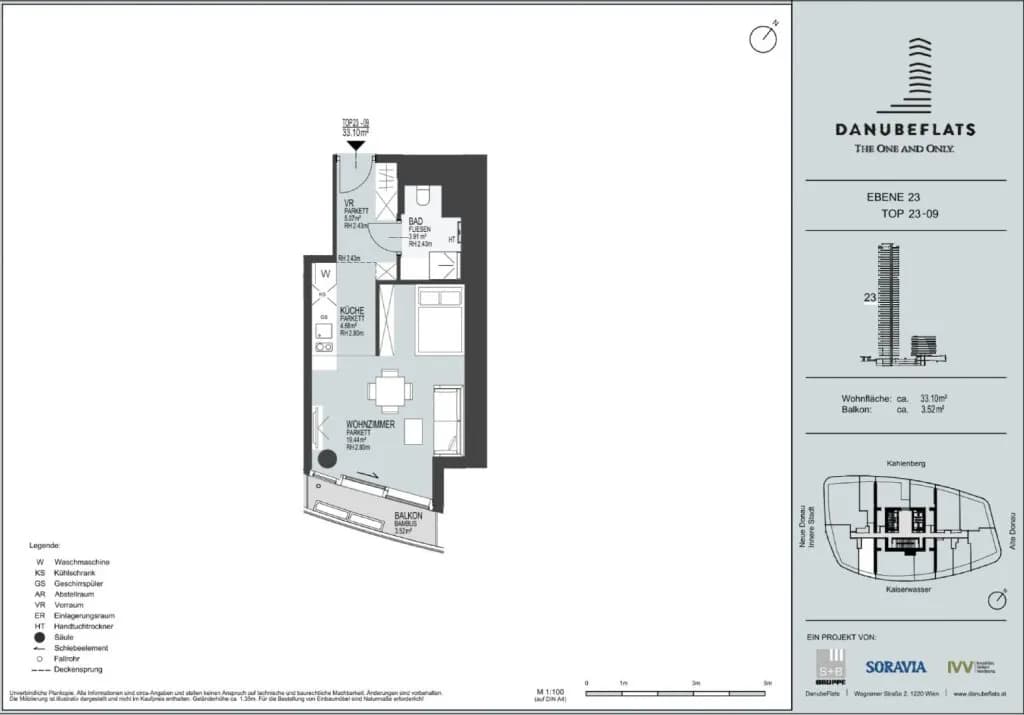 1-Zimmer-Wohnung mieten in Wien – 33,1 m², € 1.490 – Bild 9 von 9
