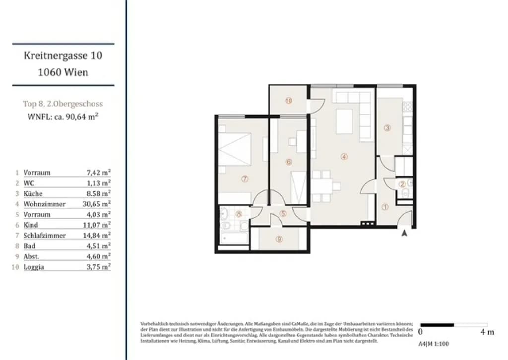 3-Zimmer-Wohnung kaufen in Wien – 89 m², € 515.000 – Bild 12 von 12