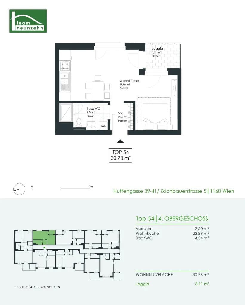 1-Zimmer-Wohnung mieten in Wien – 30,73 m², € 789 – Bild 14 von 14