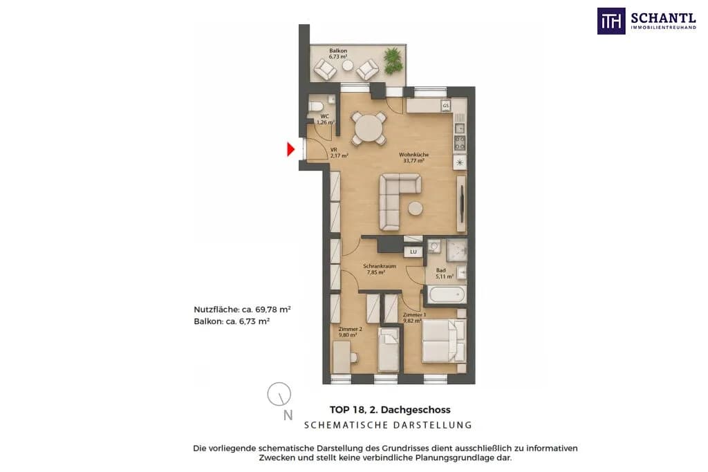 3-Zimmer-Wohnung mieten in Wien – 69,78 m², € 1.799 – Bild 11 von 11