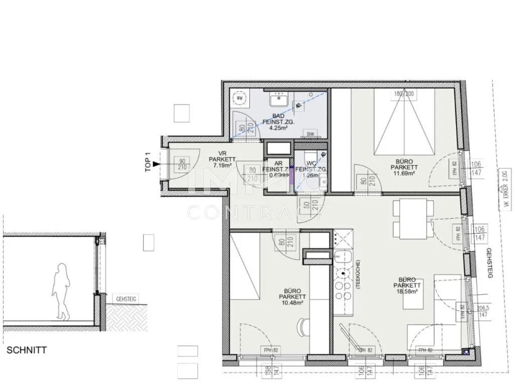 3-Zimmer-Gewerbeimmobilie kaufen in Wien – 54,14 m², € 299.100 – Bild 8 von 8