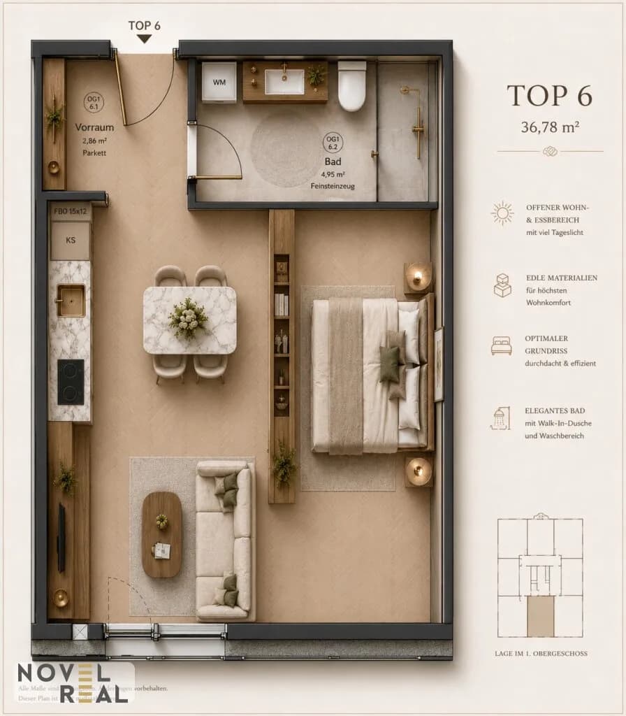 1-Zimmer-Wohnung kaufen in Wien – 36,78 m², € 356.250 – Bild 22 von 22