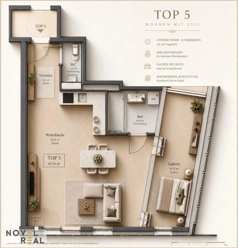 2-Zimmer-Wohnung kaufen in Wien – 45,34 m², € 379.050 – Bild 22 von 22