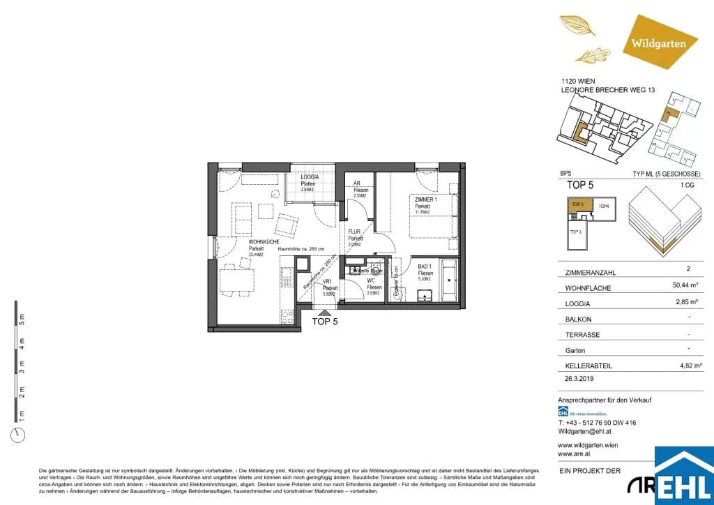 2-Zimmer-Wohnung mieten in Wien – 50,44 m², € 1.100 – Bild 10 von 10