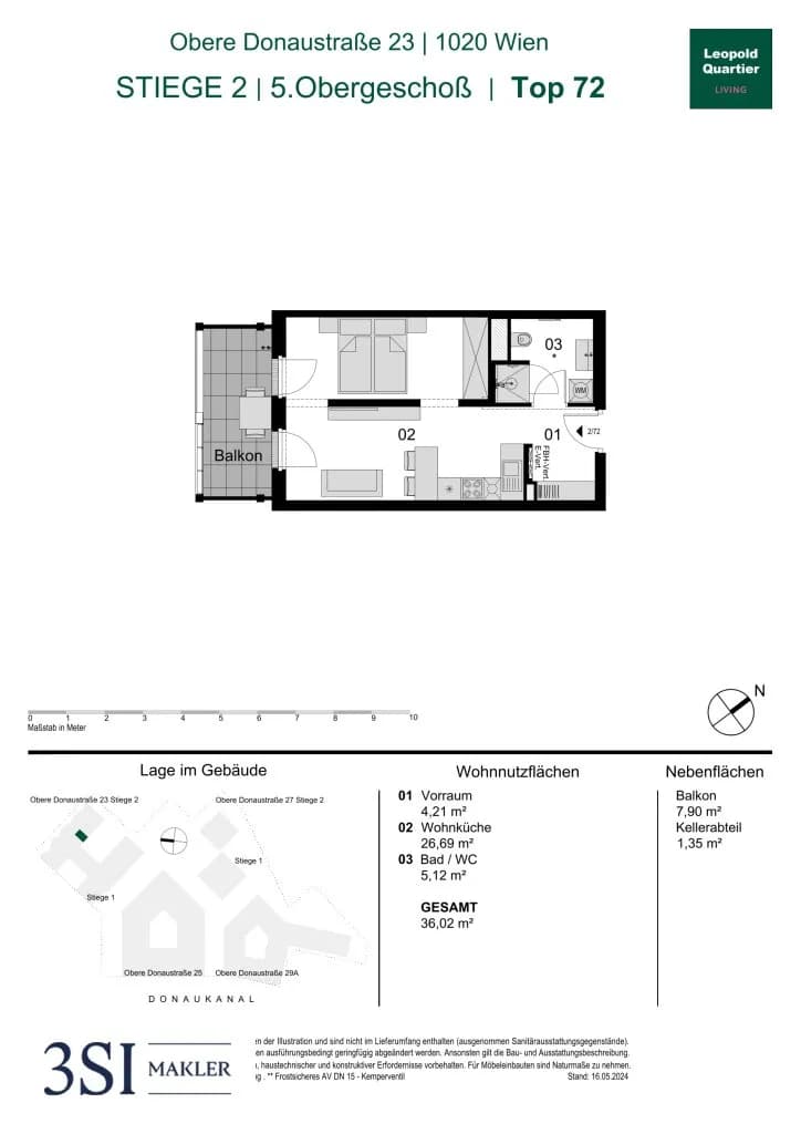 1-Zimmer-Wohnung kaufen in Wien – 36,02 m², € 369.000 – Bild 16 von 16