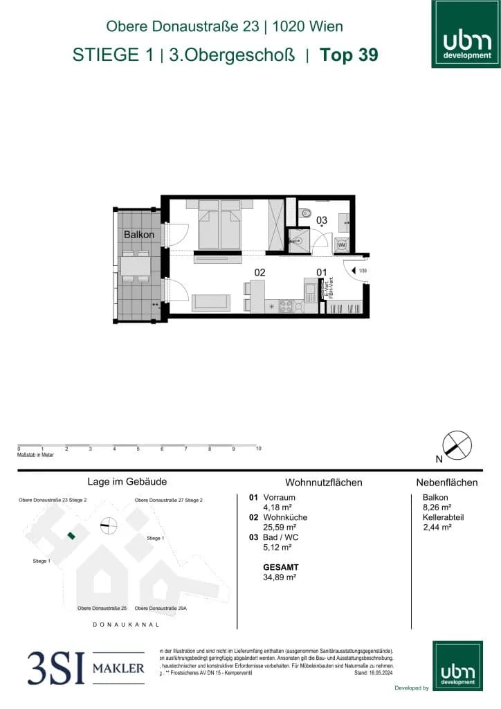 1-Zimmer-Wohnung kaufen in Wien – 34,89 m², € 339.000 – Bild 25 von 25