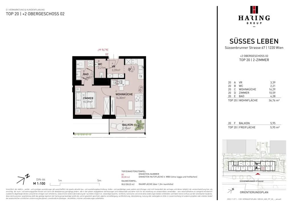2-Zimmer-Wohnung kaufen in Wien – 37,3 m², € 233.500 – Bild 9 von 9