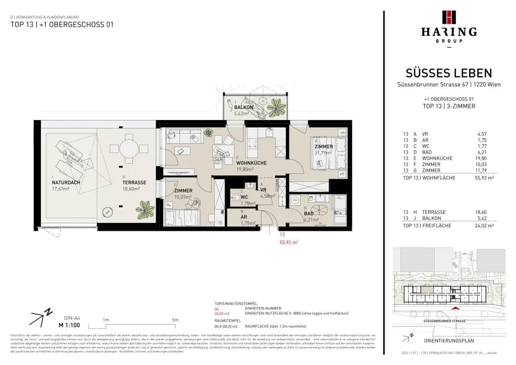 3-Zimmer-Wohnung kaufen in Wien – 54,7 m², € 396.500 – Bild 9 von 9