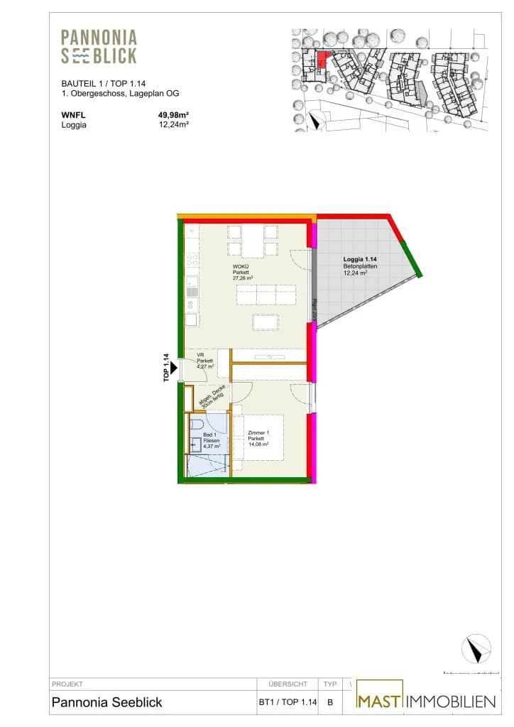 2-Zimmer-Wohnung kaufen in Neusiedl am See – 49,98 m², € 327.000 – Bild 10 von 10