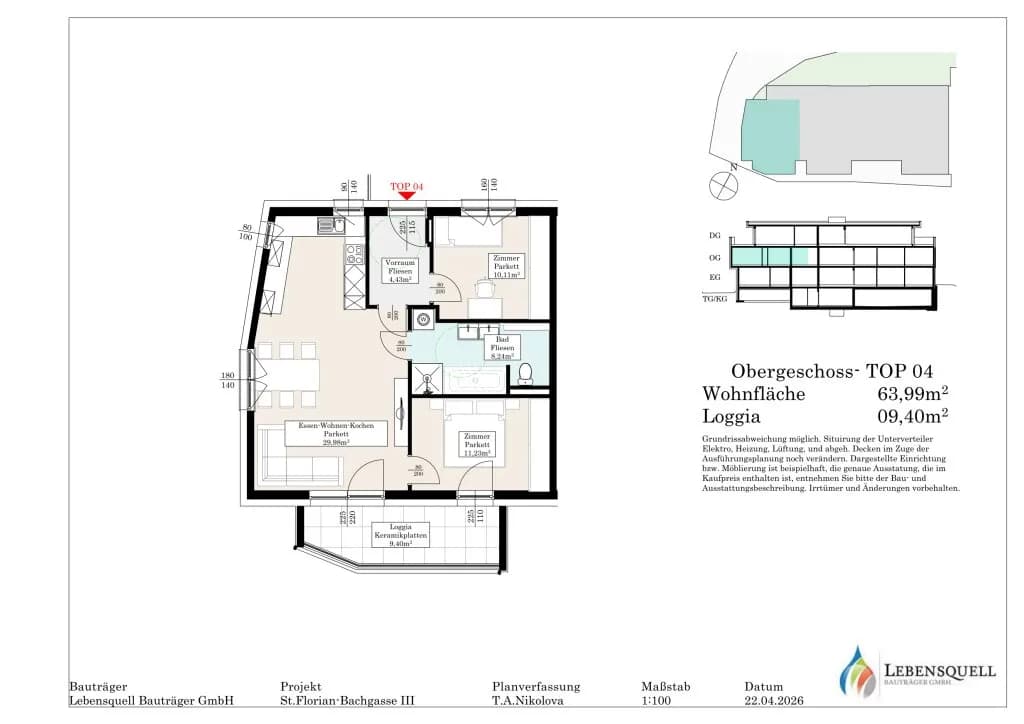 3-Zimmer-Wohnung kaufen in Linz Land – 63,99 m², € 309.000 – Bild 21 von 21