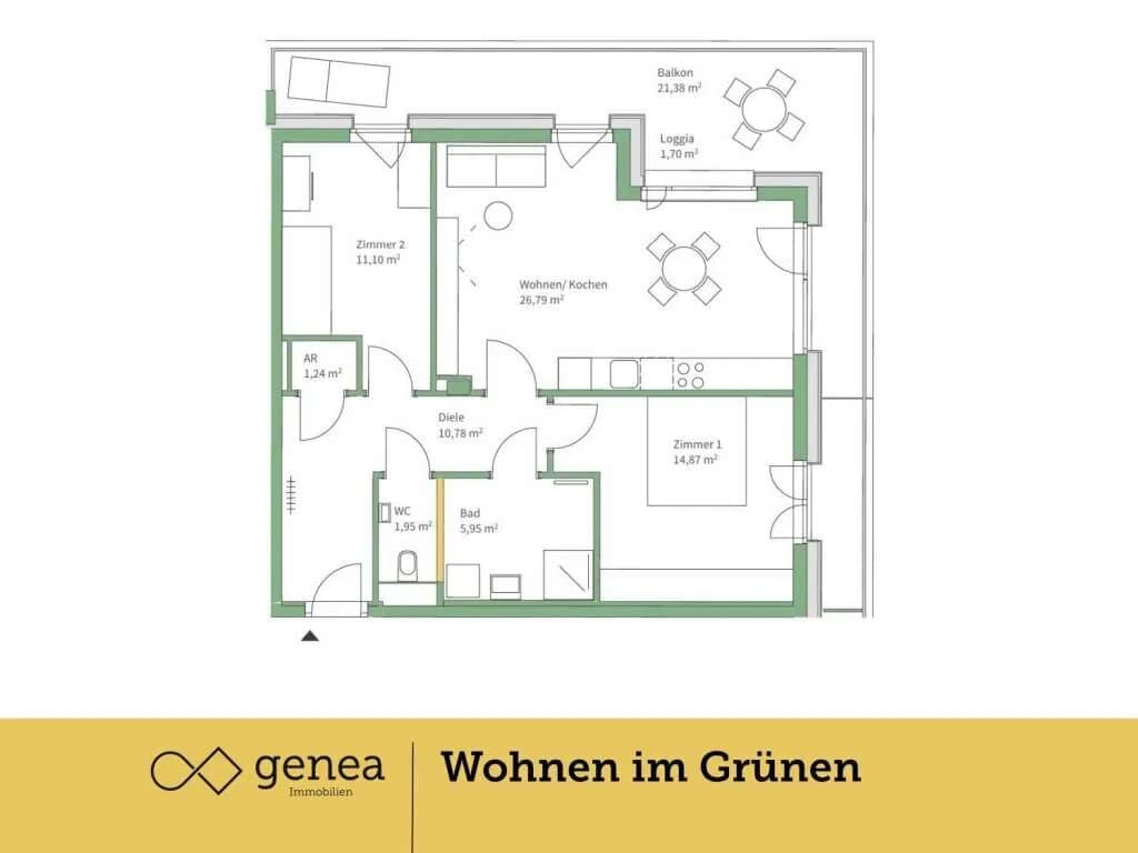 3-Zimmer-Wohnung kaufen in Graz – 72,68 m², € 341.000 – Bild 2 von 21