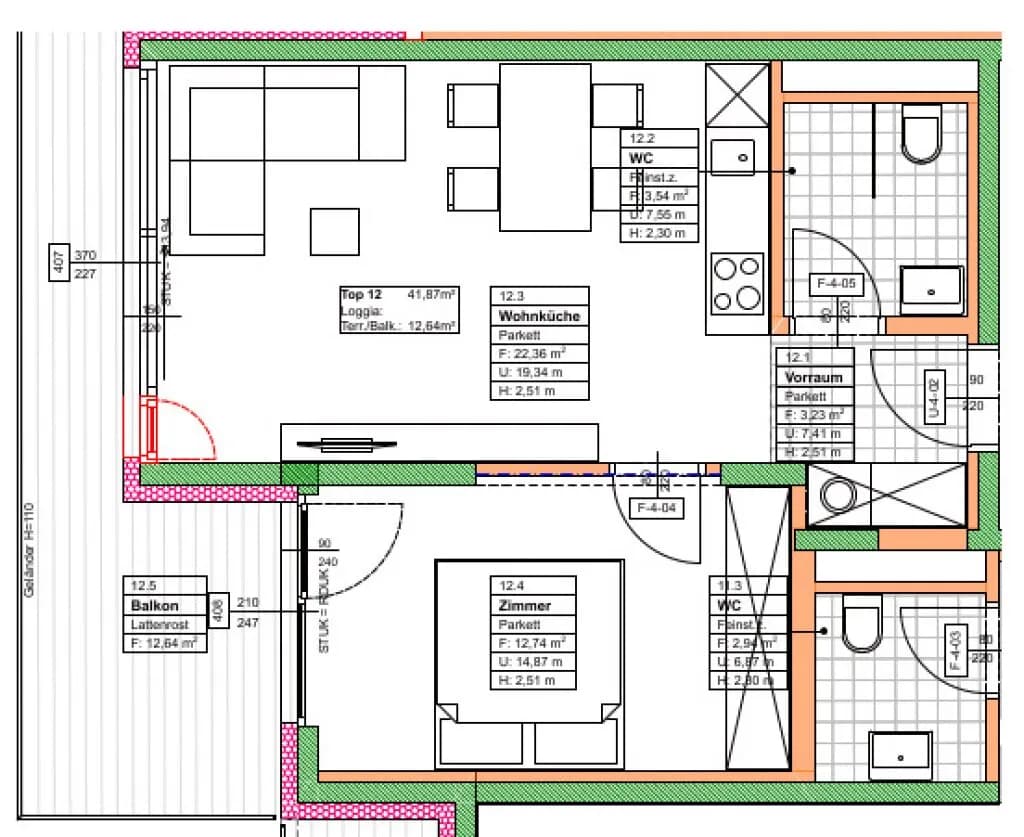2-Zimmer-Wohnung kaufen in Wien – 41,87 m², € 333.070 – Bild 7 von 8