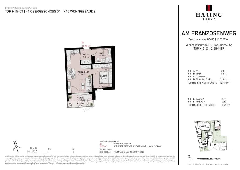 2-Zimmer-Wohnung kaufen in Wien – 42,28 m², € 321.500 – Bild 10 von 10