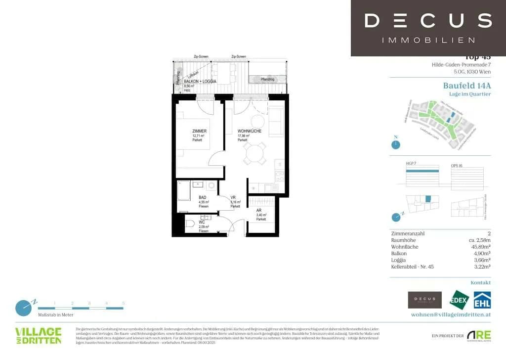 2-Zimmer-Wohnung kaufen in Wien – 45,89 m², € 412.000 – Bild 11 von 11