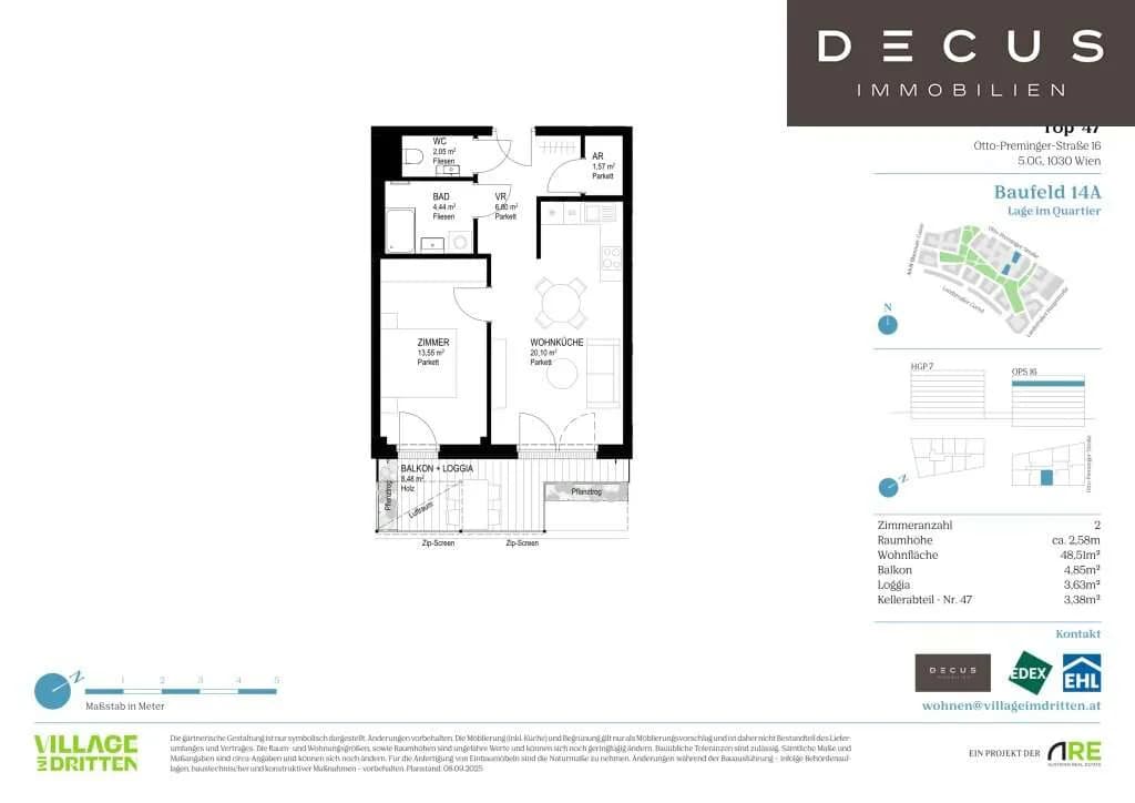 2-Zimmer-Wohnung kaufen in Wien – 48,51 m², € 421.000 – Bild 11 von 11