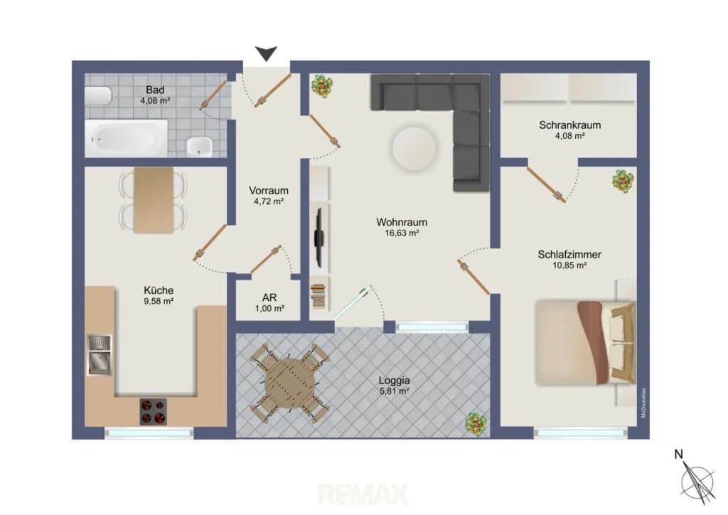 2-Zimmer-Wohnung kaufen in Leoben – 55 m², € 95.000 – Bild 15 von 15
