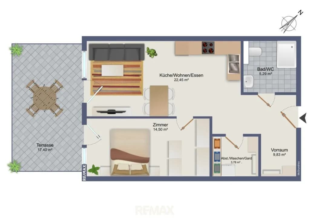 2-Zimmer-Wohnung kaufen in Graz-Umgebung – 55,85 m², € 235.000 – Bild 7 von 7