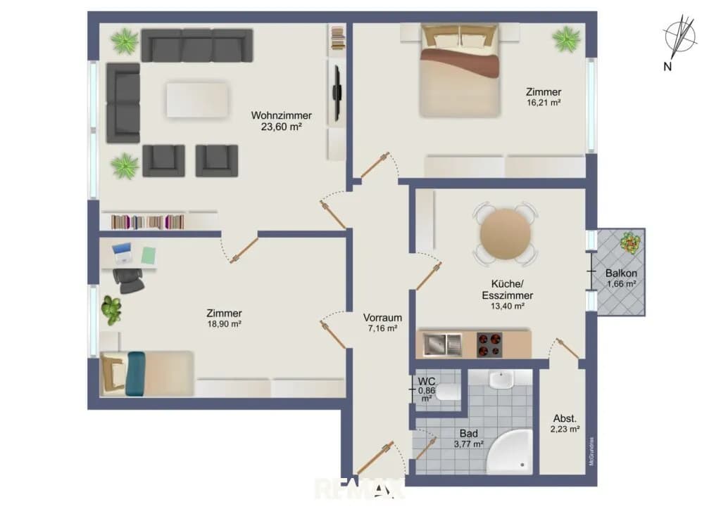 3-Zimmer-Wohnung mieten in Graz – 85 m², € 1.070 – Bild 16 von 16