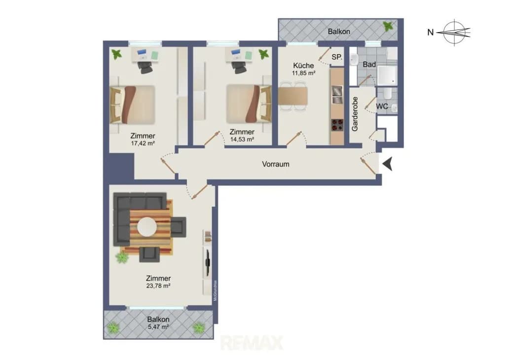 3-Zimmer-Immobilie kaufen in Graz – 90,91 m², € 184.000 – Bild 3 von 13