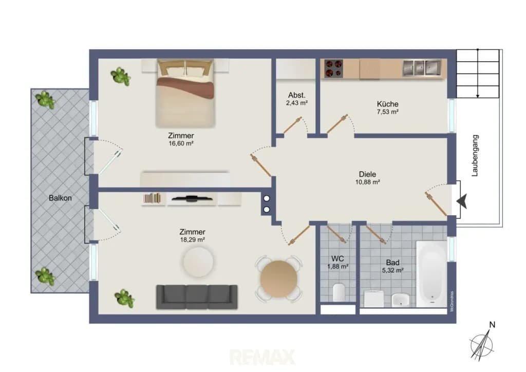 2-Zimmer-Immobilie kaufen in Graz – 62,4 m², € 209.000 – Bild 12 von 12