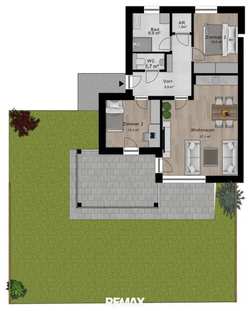 3-Zimmer-Wohnung kaufen in Graz – 65,36 m², € 357.500 – Bild 6 von 7